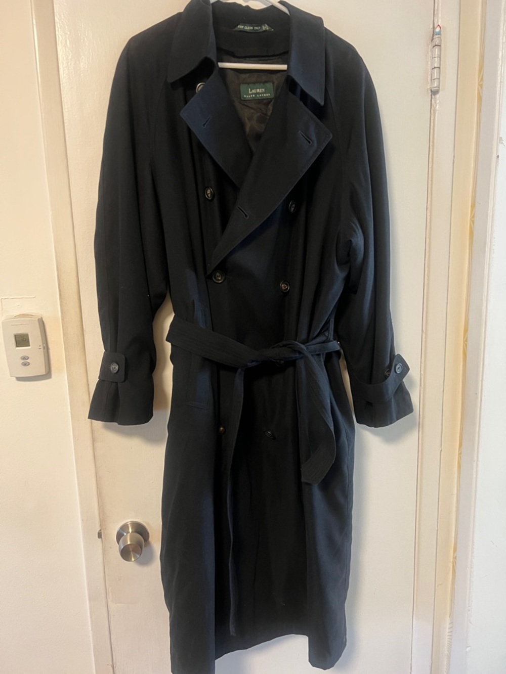Lauren Ralph Lauren Men’s Double-Breasted Black Trench Coat